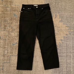 Black Madewell “Slim Wide Leg Crop” Jeans